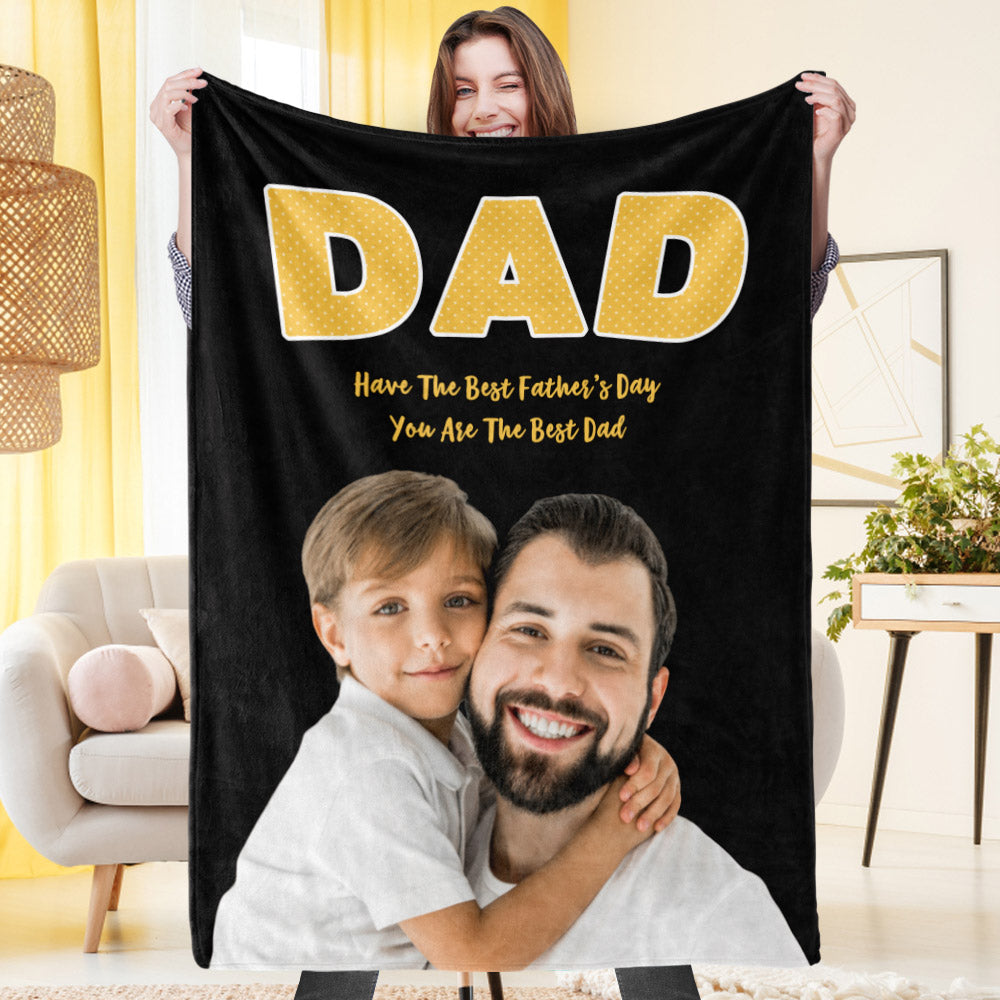 photo blanket portrait photo blanket gifts for dad blanket for dad personalized gift