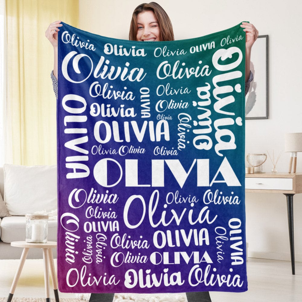 Custom Name Blanket Unique Gift for Family