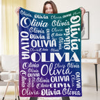 Custom Name Blanket Unique Gift for Family