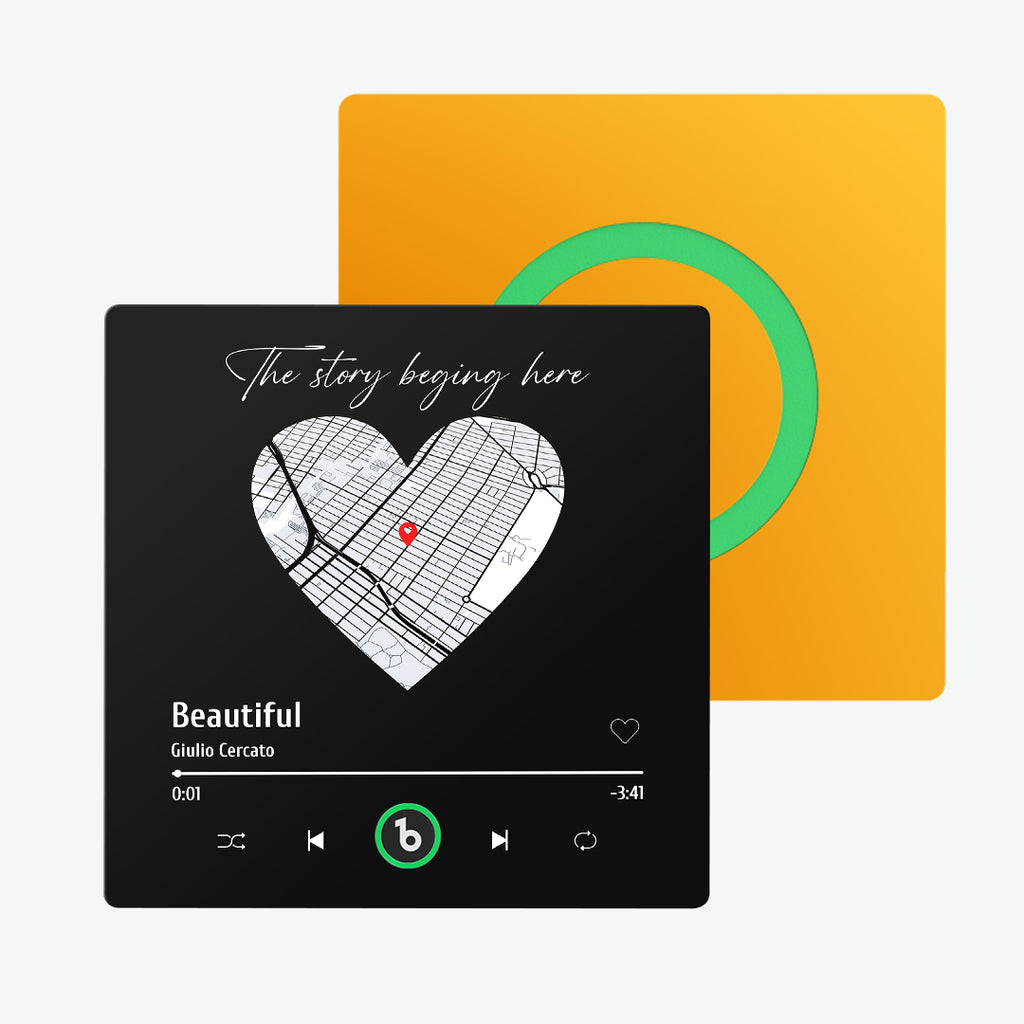 FridgeBeats Frameless Custom Music Fridge Magnet with Map New 4.0 Upgrade Fridge Magnet Anniversary Gifts