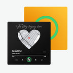 FridgeBeats Frameless Custom Music Fridge Magnet with Map New 4.0 Upgrade Fridge Magnet Anniversary Gifts