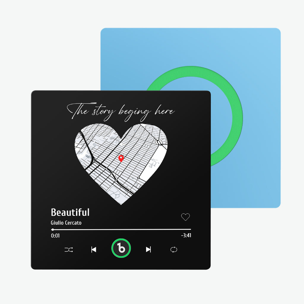 FridgeBeats Frameless Custom Music Fridge Magnet with Map New 4.0 Upgrade Fridge Magnet Anniversary Gifts