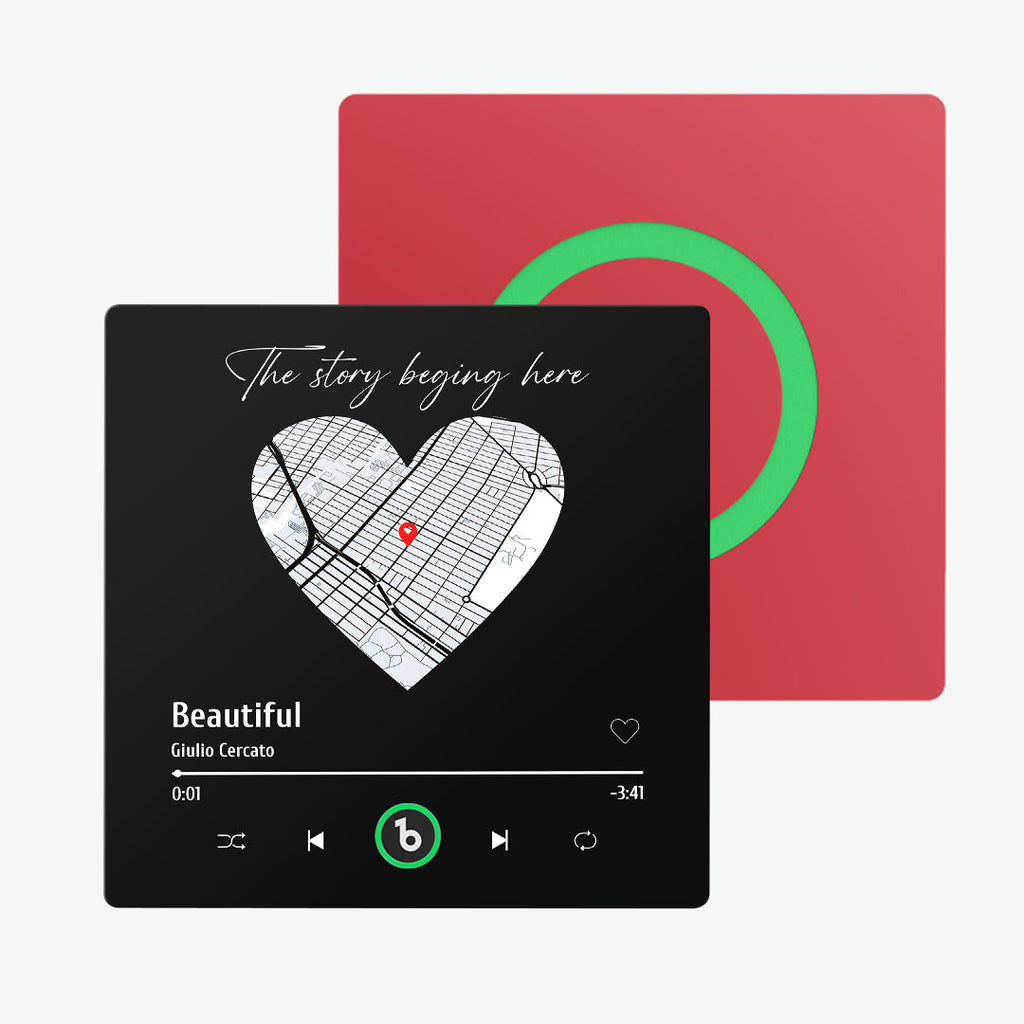 FridgeBeats Frameless Custom Music Fridge Magnet with Map New 4.0 Upgrade Fridge Magnet Anniversary Gifts