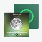 FridgeBeats Frameless Custom Music Fridge Magnet New 4.0 Upgrade with Moon Phrase Album Fridge Magnet Wall Photo Sticker Music Movement