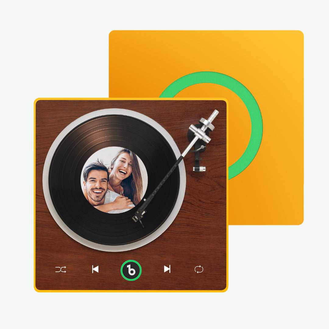 FridgeBeats Framed New 4.0 Upgrade Custom Music Fridge Magnet Vinyl Player Style Fridge Magnet Gift for Lover