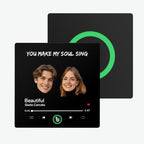 FridgeBeats Frameless Custom Music Fridge Magnet Custom Face Text Fridge Magnet Album Fridge Magnet Music Wall Photo Sticker Gift for Couple