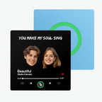 FridgeBeats Frameless Custom Music Fridge Magnet Custom Face Text Fridge Magnet Album Fridge Magnet Music Wall Photo Sticker Gift for Couple