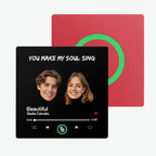 FridgeBeats Frameless Custom Music Fridge Magnet Custom Face Text Fridge Magnet Album Fridge Magnet Music Wall Photo Sticker Gift for Couple