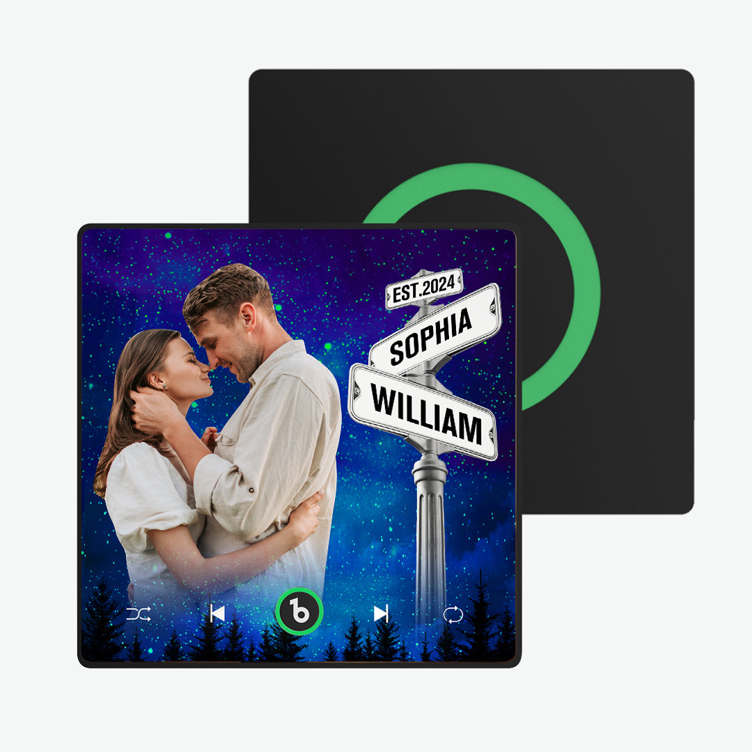 FridgeBeats Framed New 4.0 Upgrade Custom Music Fridge Magnet Street Sign Style Fridge Magnet Gift for Lover