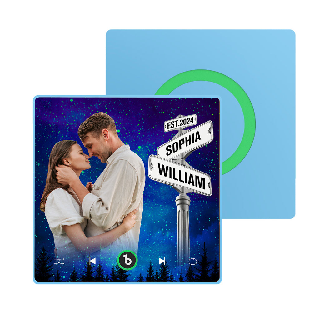 FridgeBeats Framed New 4.0 Upgrade Custom Music Fridge Magnet Street Sign Style Fridge Magnet Gift for Lover