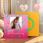 FridgeBeats Frameless 4.0 Personalized Blue Love Heart Pattern Music Fridge Magnet Valentines Gift Music Wall Photo Sticker Music Movement