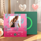 FridgeBeats Frameless 4.0 Personalized Blue Love Heart Pattern Music Fridge Magnet Valentines Gift Music Wall Photo Sticker Music Movement