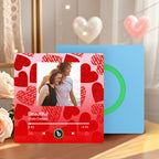 FridgeBeats Frameless 4.0 Personalized Music Fridge Magnet with Red Heart Valentines Gift Music Wall Photo Sticker Music Movement