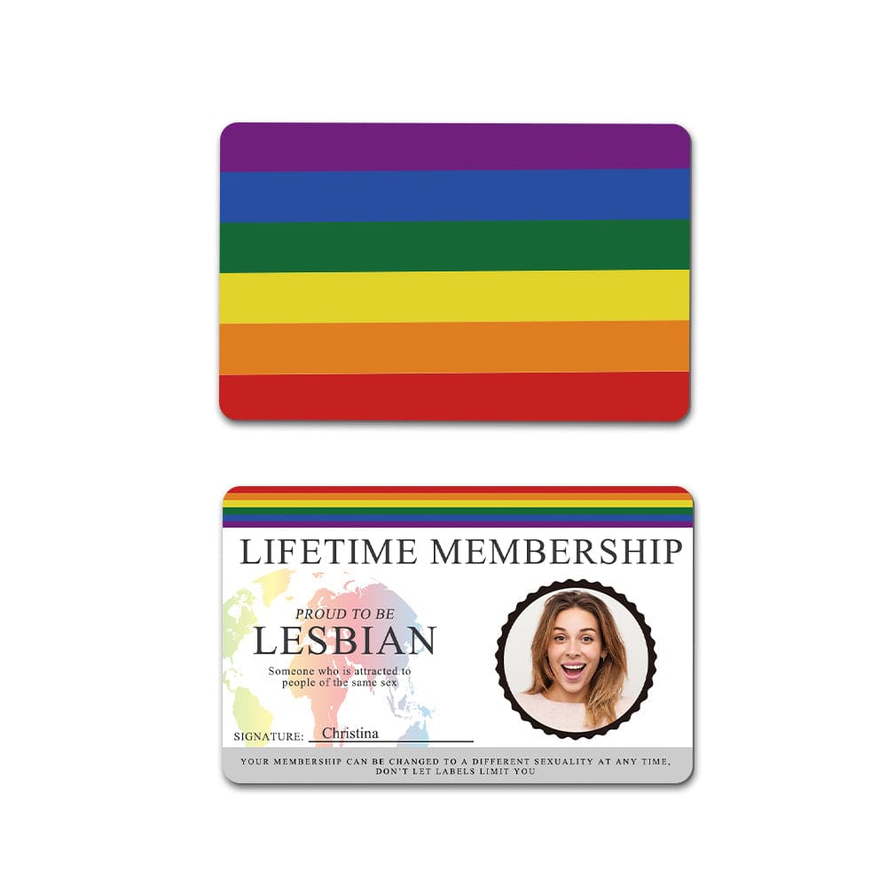 Custom LGBT ID Card Wallet Insert Personalized Gay Pride Card Badge Gifts for Pride Month