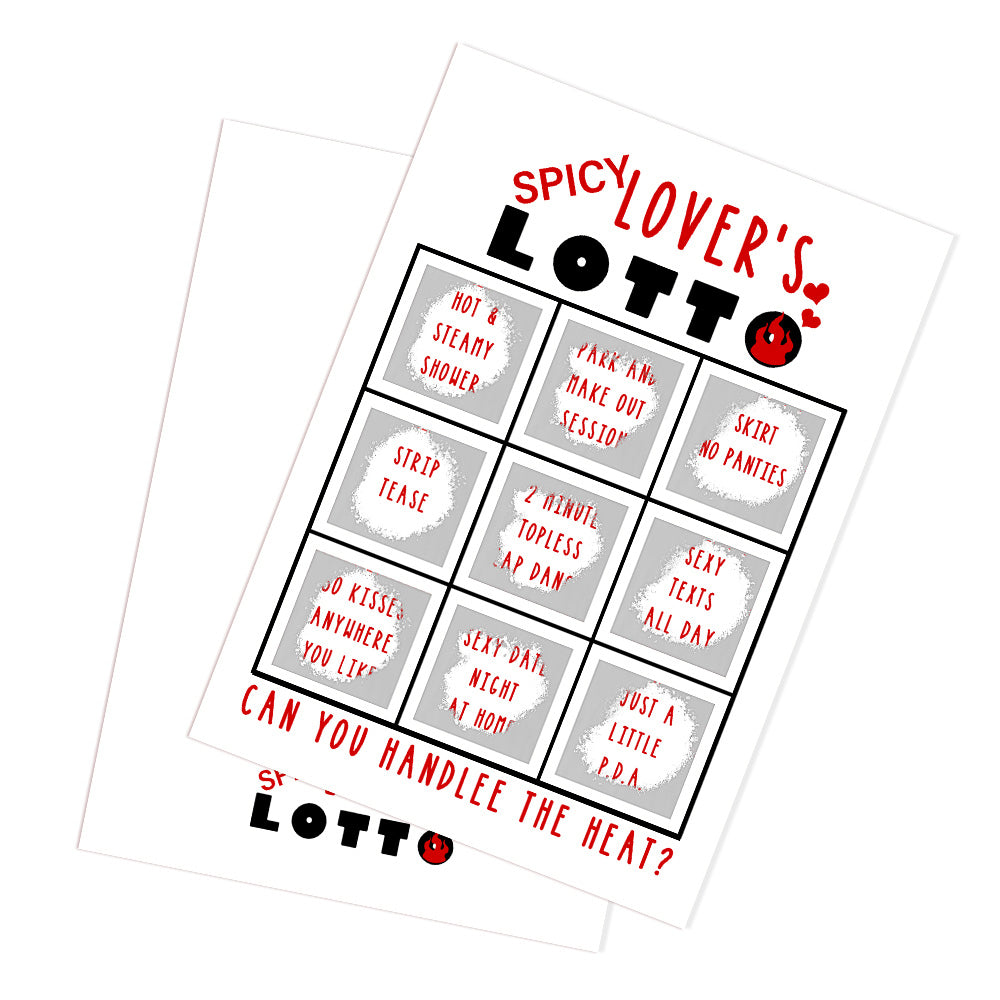 Lover's Lotto Scratch Card Valentine's Day Surprise Funny Scratch off Card Gift