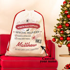 Personalised Large Santa Sack Special Delivery From Santa Christmas Gift Bag for Kids