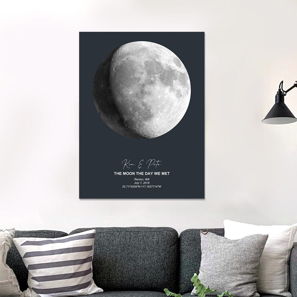 Custom Moon Phase Poster Gift for Anniversary