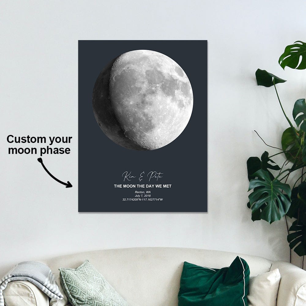 Custom Moon Phase Poster Gift for Anniversary