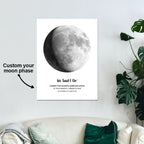 Custom Moon Phase Poster Gift for Anniversary