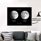 Custom Moon Phase Poster Gift for Anniversary
