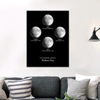 Custom Moon Phase Poster Gift for Anniversary