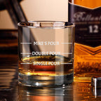 Personalized Text Whisky Glass Wedding Gift - Customized Glassware for Couples