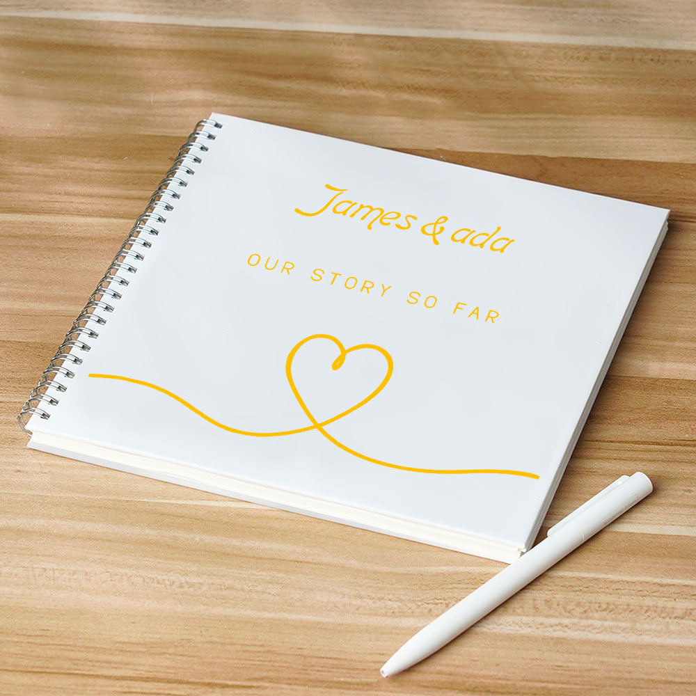 Personalized Text Notebook Wedding Gift DIY Diary Portable Pierced Memory Notebook