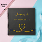 Personalized Text Notebook Wedding Gift DIY Diary Portable Pierced Memory Notebook