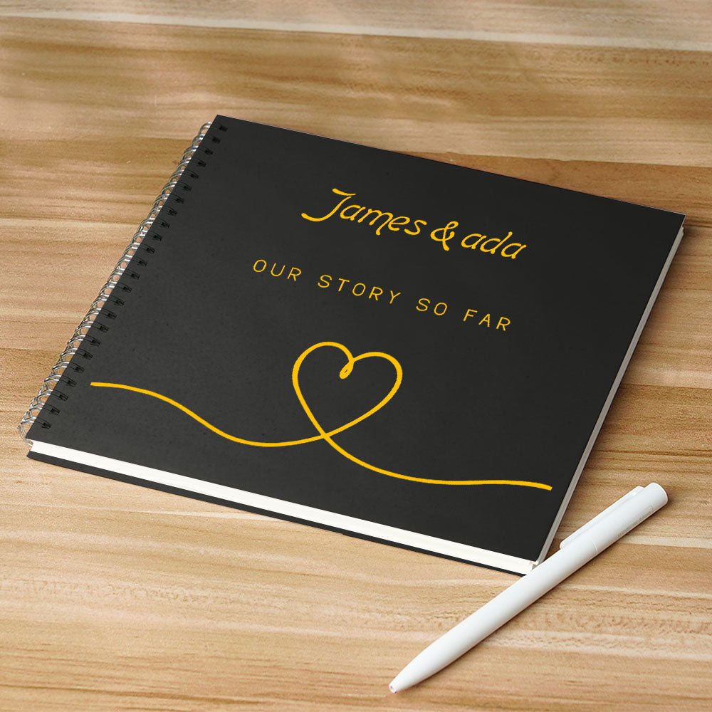 Personalized Text Notebook Wedding Gift DIY Diary Portable Pierced Memory Notebook