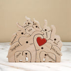 personalisiertes elefanten familienpuzzle holz namens andenken fürs kinderzimmer mit namen familien andenken