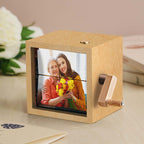 Custom 16 Photos Music Flipbook Frame Animation Machine Detachable Photos Mechanical Hand-cranked Photo Album
