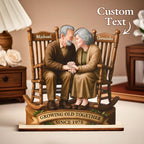 growing old together ornament personalized name anniversary gift for grandparents
