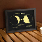 Custom Moon Phase Custom Couple Art Frame 2 Moon Phases Design - For Valentine's Day Gifts