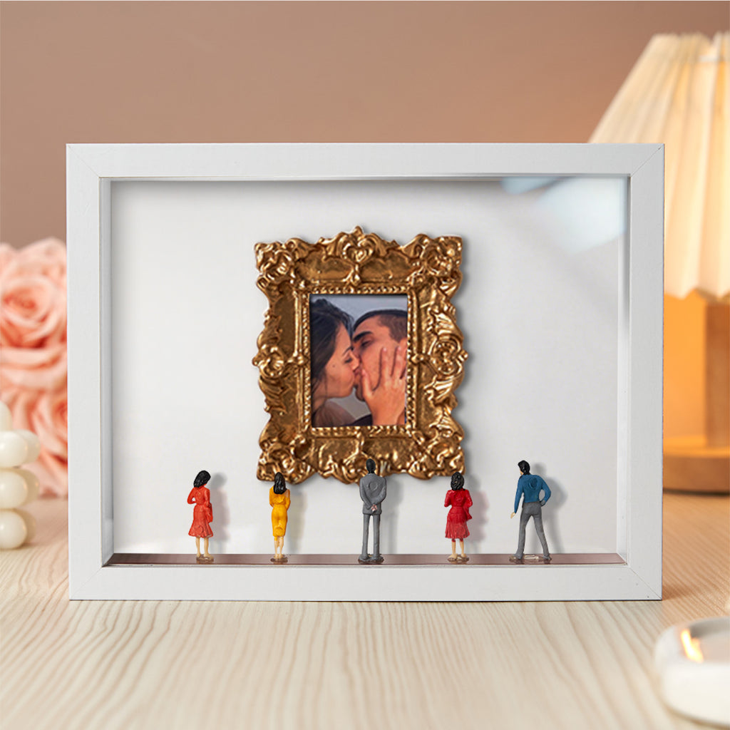 gifts for wife With Spot Lights : Museum of Us White Frame Personalized Couples Gift for Her Cute Miniature Museum Gifts deta