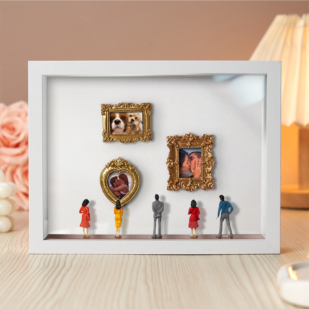 gifts for wife With Spot Lights : Museum of Us White Frame Personalized Couples Gift for Her Cute Miniature Museum Gifts deta