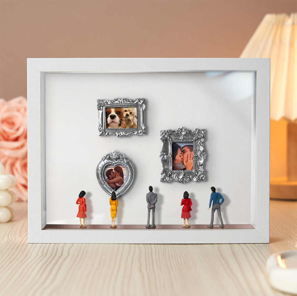 gifts for wife With Spot Lights : Museum of Us White Frame Personalized Couples Gift for Her Cute Miniature Museum Gifts deta