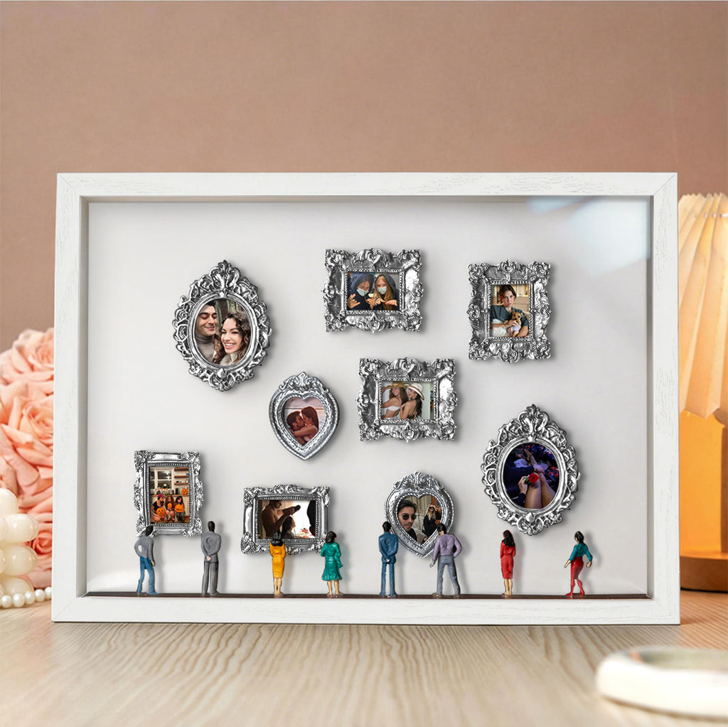 gifts for wife With Spot Lights : Museum of Us White Frame Personalized Couples Gift for Her Cute Miniature Museum Gifts deta