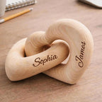 gifts for wife Romantic Couple - Personalized Infinity Heart Sculpture detail 1