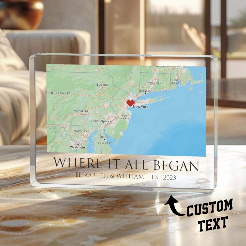 Engraved Acrylic Desk Plaque with Personalized Text Display