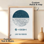 Personalized Song and Location Keepsake Wooden Desktop Display anniversary gift