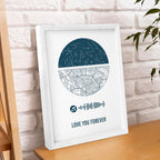 Wooden Desktop Display Personalized Song and Location Keepsake variant 17
