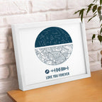 Wooden Desktop Display long distance gift White Vertical