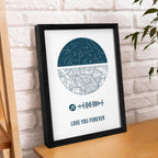 Personalized Song and Location Keepsake Wooden Desktop Display