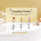 wooden plaque personalized birth flowers mothers day gift for grandma meaningful home display