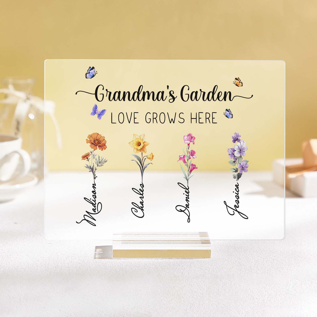 grandmas garden of love wooden plaque meaningful home display family keepsake