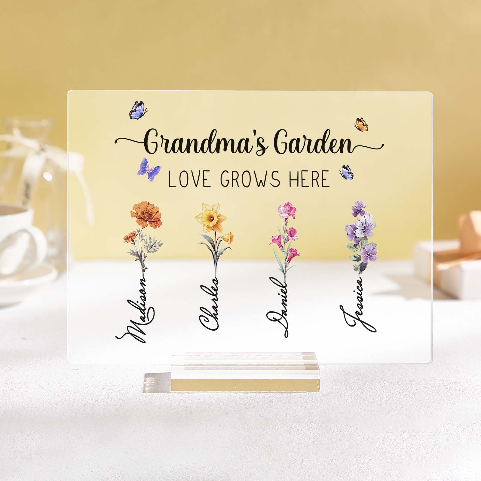 grandmas garden of love wooden plaque meaningful home display family keepsake