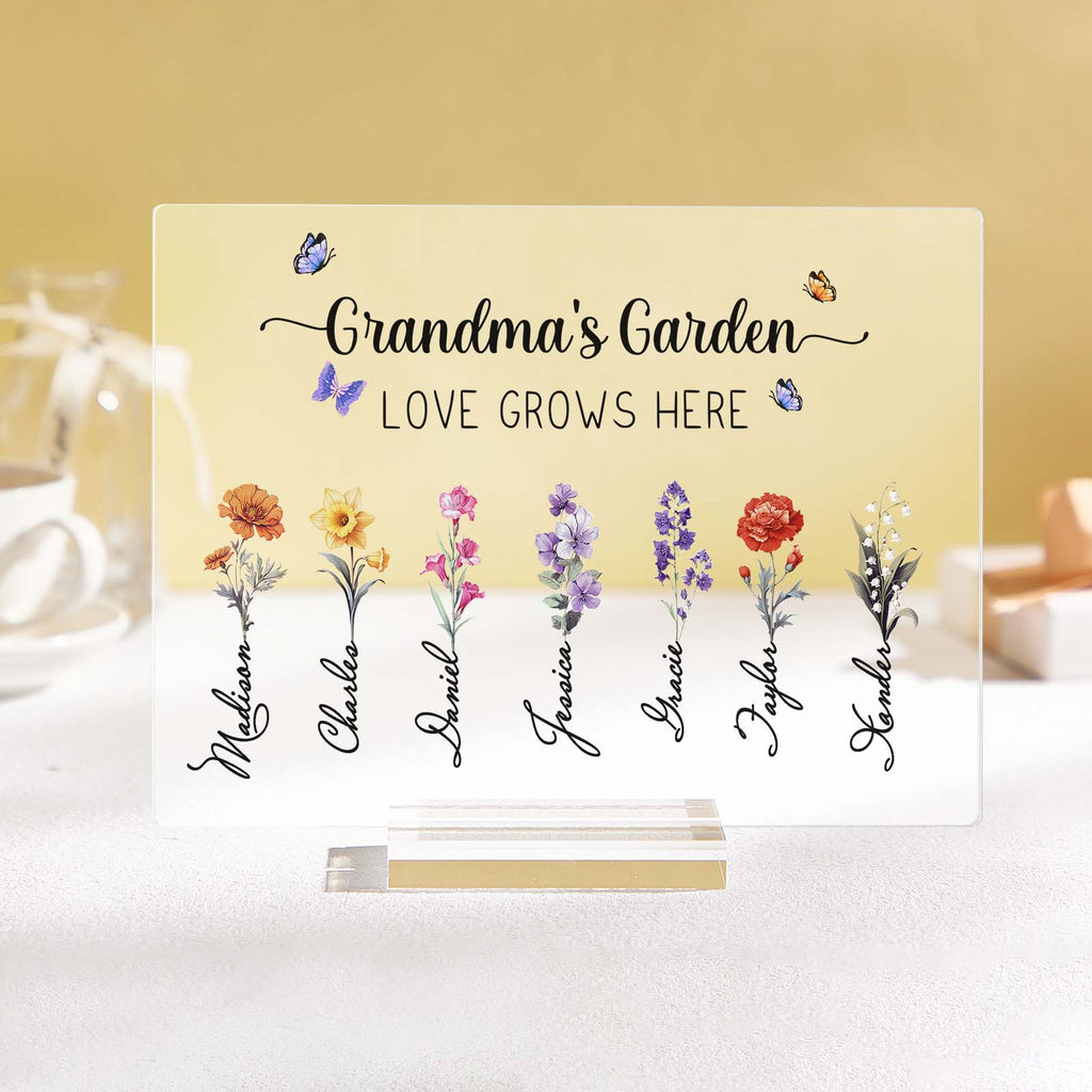 grandmas garden of love wooden plaque meaningful home display mothers day gift for grandma