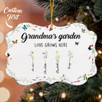 Personalized Grandma's Garden Birth Flowers Acrylic Ornament Custom Birth Month Flower Mother's Day Gifts