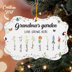 Personalized Grandma's Garden Birth Flowers Acrylic Ornament Custom Birth Month Flower Mother's Day Gifts
