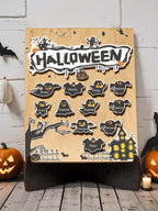 Personalized Hallowmas Wooden Ornament with Name Ghost Plaque for Halloween Gift
